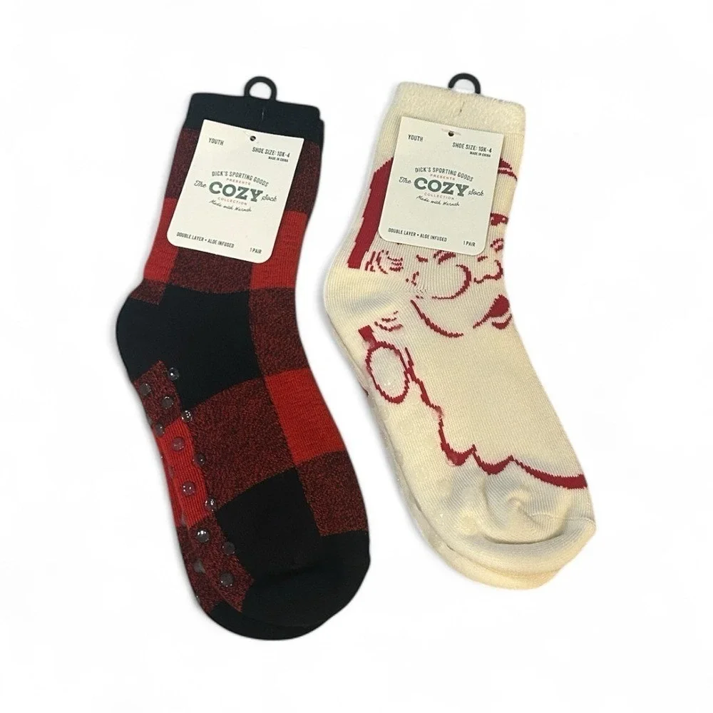 Festive Christmas Youth Socks - The COZY Sock Collection - NWT - (2) Pair